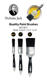 Pack of 3 No Bristle Loss Paint Brushes