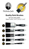 Pack of 5 No Bristle Loss Paint Brushes