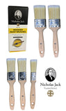 Pack of 5 Pro Wooden Paint Brushes with Synthetic Bristles